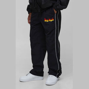 Pantalones de chándal lisos de forro polar color nude, personalizados con estampado, al por mayor, OEM, de moda, en blanco - Product Image 6