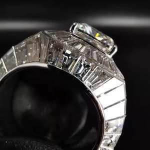 Reloj de Lujo para Hombre con Moissanita - Anillos Elegantes de Estilo Hip Hop con Baño de Rodio y Piedras Creadas en Laboratorio - Product Image 1