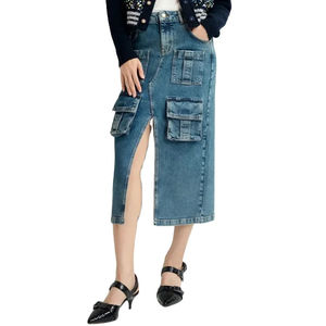 Jupe en jean pour femme de qualité supérieure, confortable, respirante, à prix abordable, avec logo/designs personnalisés, très demandée - Product Image 2