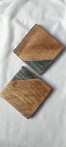 Posavasos de Resina y Madera, Diseño Rectangular Moderno, Antideslizantes, Decoración Ecológica para Mesa de Comedor - Product Image 6
