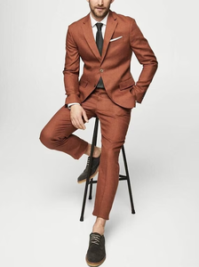 Traje de Dos Piezas para Hombre de Alta Calidad, Corte Entallado, Nuevo Diseño, para Negocios, Oficina, Boda, Novio, Fiesta, Uniforme, Chaqueta Larga y Pantalones - Product Image 6