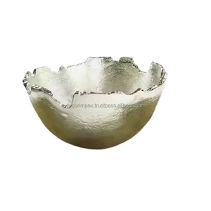 ชามสลัดอะลูมิเนียมทรงกลม สีตามสั่ง เป็นมิตรกับสิ่งแวดล้อม สำหรับงานปาร์ตี้ ใช้ในครัวและบนโต๊ะอาหาร ทำด้วยมือ - Product Image 1