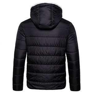 Men Outdoor Sports Winter Hooded Bubble Jacket Wholesale Manufacturer Solid Color Windproof <b>Zip</b>-<b>Up</b> Streetwear Bubble Puffer Coat - Product Image 2