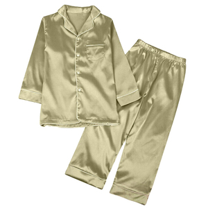 Ensemble de pyjama en satin rose pour femmes, 4 pièces, taille élastique, respirant, manches courtes, vêtements de nuit classiques, pantalon long, short, haut - Product Image 5