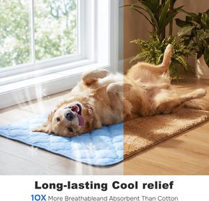 Custom Pet Cooling Mat for Dogs Cats Breathable <b>Crate</b> Portable Washable Bed For Dogs Refreshing Pet Cooling Mat For Summer Day - Product Image 2
