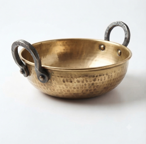 Handicrafts Pure Brass Kadahi With Dual Handle Durable Round Cookware <b>Pot</b> For Stovetop <b>Cooking</b> Vintage Design - Product Image 5
