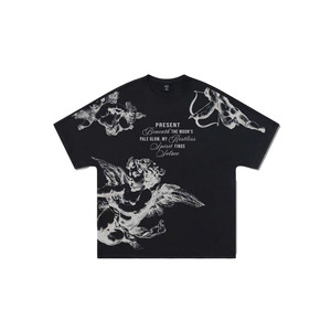 Streetwear Y2K Custom <b>Black</b> Graphic <b>Tee</b> 250GSM Boxy Drop Shoulder Oversized Cotton Fashion OEM Bulk Men's <b>shirts</b> - Product Image 1
