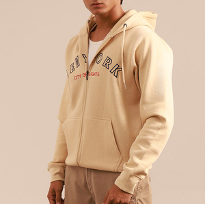 OEM Custom Men’s Full <b>Zip</b> <b>Hooded</b> Sweatshirt Cotton Fleece Heavyweight Blank Hoodie for Wholesale & Custom Printing - Product Image 5