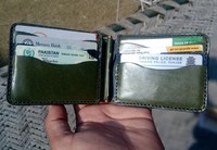 annwar enterprises Dompet Klip Uang Vintage Buatan Tangan Tempat Kartu Kredit Tipis Minimalis Kulit Asli Unisex Dompet Penggunaan Sehari-hari