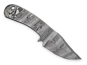 Cuchillo de caza y bushcraft de acero de Damasco Nordic Forge, hoja en bruto DIY, EDC, punta fija, forjado de espiga completa, kit OEM - Product Image 4