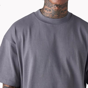 T-shirt uni élégant pour homme, été, coton doux, léger, respirant, col rond, manches courtes, décontracté, tendance, confortable, pour tous les jours - Product Image 4
