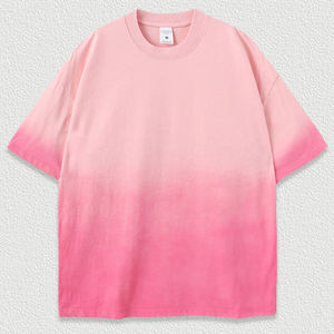 Camiseta de algodón unisex de manga corta, estilo vintage, desgastada, con degradado, extragrande, para hombre - Product Image 2