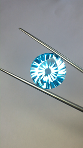 Natural Loupe Clean Blue Topaz Laser Cut AAA Quality Luster Perfect Polishing Available <b>Cheap</b> Price 16mm 16.41 Cts Third Party - Product Image 2