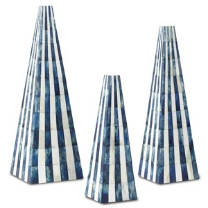 Esculturas de hueso decorativas indias recicladas Decoración de mesa de pirámide de hueso de madera pulida para la fabricación de cuernos - Product Image 5
