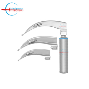 Macintosh LED Laryngoscope Kit 3 Blades No 1,2,3 Fiber <b>Optic</b> Manual Reusable Medical Diagnostic <b>Instrument</b> for ENT Surgery - Product Image 1