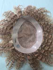 ทูเป้ผมแท้แบบหยิกสไตล์อินเดียสำหรับผู้ชาย ฐานโมโน Prothes-TAZ HAIR BANGLADESH - Product Image 3