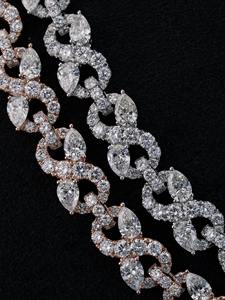 RB Gems - Collar con Colgante de Diamantes y Moissanita con Corte Marquise, Chapado en Oro sobre Plata 925, Certificado por IGI, Estilo Hip Hop, para Hombre y Mujer - Product Image 2