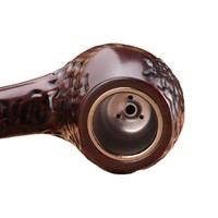 Pipe à fumer en bois en gros, réutilisable, écologique, en bois d'ébène fait main, avec accessoires, prix réduit