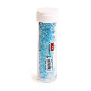 Perline craquelé Ilan da 8 mm blu piscina per la creazione di gioielli - Product Image 1