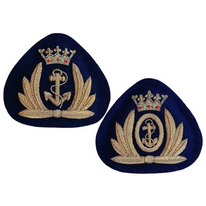 Badge de blazer brodé sur mesure en fils de bullion / Badges brodés à la main en fils de bullion dorés personnalisés, vente en gros à prix abordable - Product Image 1
