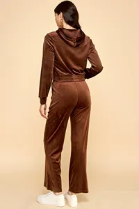 Conjunto Deportivo de Mujer, Color Rosa, Peso Medio, 2 en 1, con Capucha, Cierre Completo con Cremallera, Bolsillos Laterales, Transpirable, Informal, Invierno, 100% Algodón - Product Image 3