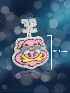 Pass Diamond Tester Plata 925 Chapado en oro Joyería de hip hop Iced Out 3D Esmalte Colgante personalizado Moissanite Joyería de hip hop - Product Image 3