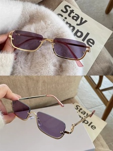 Fashion <b>Sunglasses</b> Female Senior Metal <b>Sunglasses</b> purple High Quality Personalized Fashion <b>Sunglasses</b> - Product Image 2