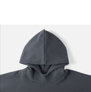 Sudadera con capucha oversize de poliéster rasgado con efecto desgastado, color negro, para hombre / Sudaderas con capucha de corte holgado de talla grande para hombre - Product Image 3