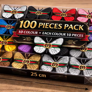 Parche Bordado de Mariposa Termoadhesivo, Aplique de Moda, Paquete de 100 Piezas para Ropa, Chaquetas y Bolsos - Product Image 1