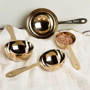 Juego de Tazas Medidoras de Cobre Puro Estilo Rústico con Asas de Madera para Cocinar y Hornear, Fabricante Mayorista para Exportación - Product Image 6
