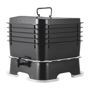 Composter per vermi a 5 vassoi dal design sostenibile, kit da 50 L per interni ed esterni, contenitore per compostaggio di rifiuti alimentari, fattoria di vermi a 5 vassoi - Product Image 6