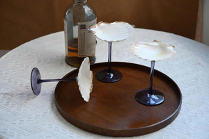 Verres à vin et à bière en coquillages réutilisables, fabriqués à la main au Vietnam, design côtier, pour restaurants, hôtels, décoration intérieure, vente en gros - Product Image 5