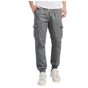 Nouveau pantalon décontracté pour homme, couleur unie, taille haute élastique, grandes poches et coupe ajustée, style minimaliste et polyvalent - Product Image 6