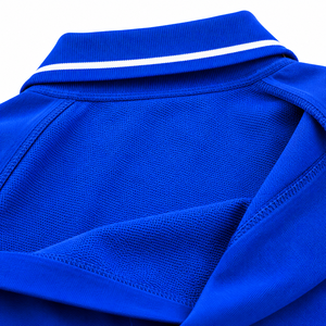 เสื้อโปโลชายสีน้ำเงินรอยัล แบรนด์ Phi Beta Sigma ปักลายตราสัญลักษณ์ แขนสั้น คอปกสีขาวลายทาง เสื้อโปโลลำลองสำหรับกิจกรรมสันทนาการ - Product Image 6
