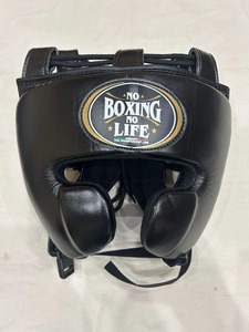 No Boxing No Life, protège-tête de boxe professionnel intégral, rembourré, protection des joues et du menton, équipement d'entraînement, ajustement en cuir réglable - Product Image 1