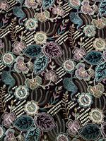 Tissu en polyester jacquard tissé ethnique brodé - Tente textile de maison en HDPE laminé écologique de poids moyen, couleur personnalisée