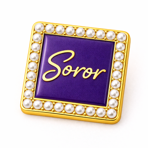 Cadeaux souvenirs, épingles à revers personnalisées en métal émaillé pour club de sororités féminines. - Product Image 2