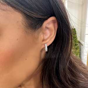 3Ct Emerald Cut Lab Grown Diamond Prong Set IGI Certified Women's <b>Hoop</b> <b>Earrings</b> 14K/18K <b>Solid</b> Gold Everyday Wear Classic Luxury - Product Image 6