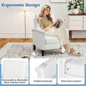 Silla de Estilo Boho con Acentos Florales, Respaldo Alto y Patas de Madera Sólida para Sala de Estar - Product Image 6