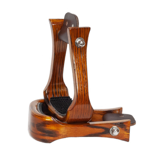 Estribos Tradicionales de Madera para Caballo, Hechos a Mano, Reposapiés de Madera Natural para Equipo de Equitación - Product Image 1