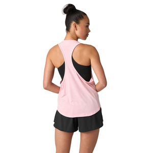 Women's Pink Racerback Tank <b>Top</b> Eco-Friendly Quick Dry Lightweight 100% Cotton Breathable Fitness Workout Tank <b>Tops</b> for Womens - Product Image 6