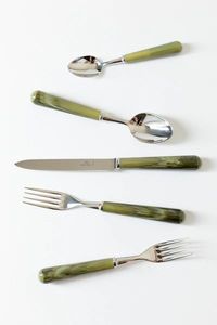 Modern Gold Steel Flatware Set High <b>Mirror</b> Polish Rust Resistant Wedding Occasion Cutlery - Product Image 3