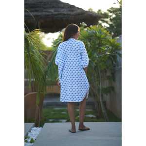 ชุดลำลองฟินแทสติก พิมพ์ลายด้วยมือ พร้อมงานปัก สีฟ้าทะเล ไซส์เดียว 0.0 กรัม - Product Image 1