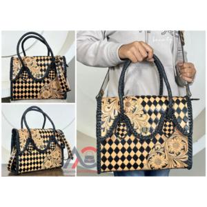 Bolsos Tote de Cuero a Cuadros Hechos a Mano, Elegantes y Novedosos 2026, Bolsos de Hombro de Lujo con Correa Ajustable para Mujer, Regalos para Mujer - Product Image 1