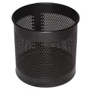 Poubelle en métal texturé poli, conçue pour un rangement de luxe dans les intérieurs de salon, chambre et cuisine - Product Image 1