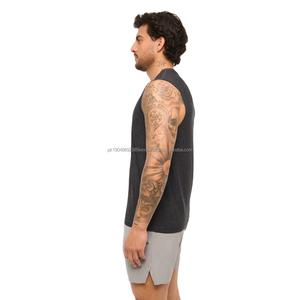 OEM Wholesale <b>Mens</b> Slim <b>Fit</b> Tank Top for Gym Sportswear Polyester Cotton Sleeveless <b>Mens</b> Shirt Custom Logo Quick Dry <b>Muscle</b> <b>Vest</b> - Product Image 5