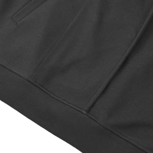 Sweat-shirts à capuche surdimensionnés pour hommes personnalisés avec fermeture éclair latérale, sweat-shirt à capuche en coton uni délavé à l'acide, streetwear vintage - Product Image 4