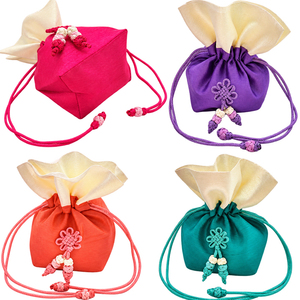 Bolsa de Cosméticos Tradicional Coreana Bokjumeoni, Bolsa con Cordón de Dos Tonos, Estuche de Maquillaje con Nudo, Recuerdo Coreano, Bolsa de Regalo, Recuerdo de Boda KOR - Product Image 4