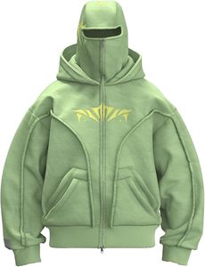 Sudadera con capucha doble extragrande personalizada, de algodón 100% grueso, estilo urbano, para hombre, de alta calidad, premium, OEM. - Product Image 1