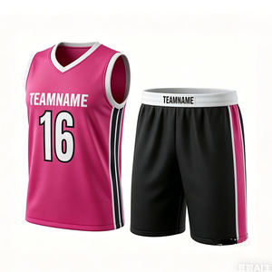 Uniforme de basket-ball sans manches respirant sur mesure vêtements d'équipe 100% polyester hommes de haute qualité - Product Image 6